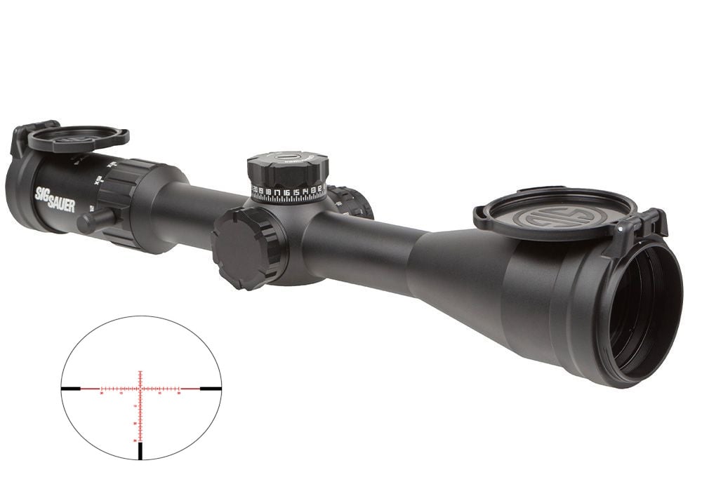 SIG WHISKEY4 5-20x50 FFP MOA Milling 2.0 riflescope, black