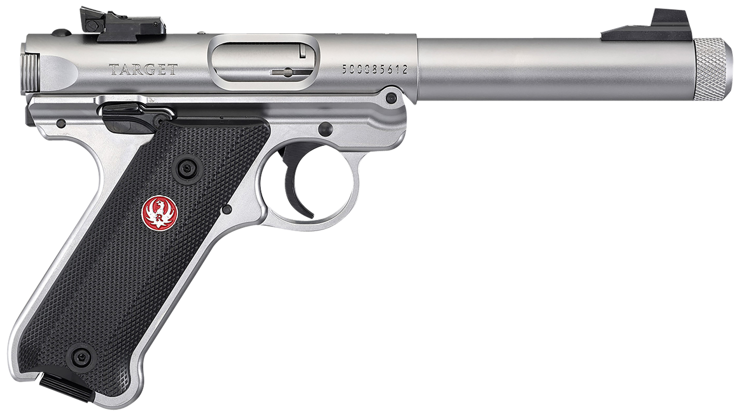 Ruger Mark IV Target .22 LR Pistol, Stainless, 5.5" Threaded Barrel, 10+1 - Image 5