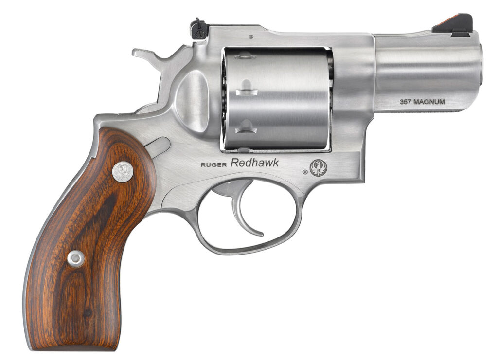 Ruger Redhawk .357 Magnum/.38 Special Revolver, 2.75" Barrel, 8-Round, Hardwood Grip, Satin Stainless
