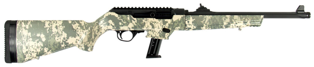 Ruger PC Carbine 9mm Luger 16.12-Inch, Green Digital Camo Synthetic Stock, Hard-Coat Anodized Finish, 17-Round, Model 19107