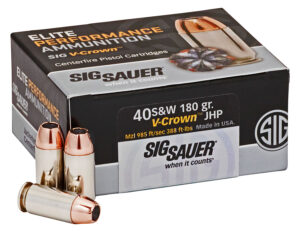 SIG Sauer V-Crown .40 S&W 180gr JHP Ammo, 50 Rounds