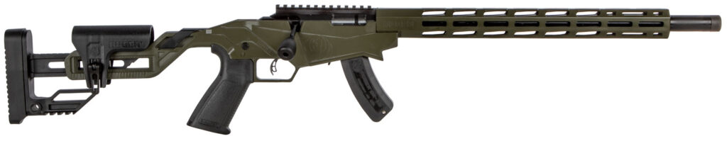 Ruger Precision Rimfire .22 LR 18-Inch, Adjustable Quick-Fit Precision Stock, OD Green Cerakote Finish, 15-Round, Model 8409