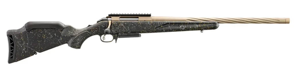 Ruger American Gen II Prairie 6.5 Creedmoor Bolt-Action Rifle, 20" Barrel, Bronze Cerakote Finish, Black Splatter Synthetic Stock, 3-Round