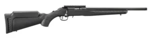 Ruger American Rimfire .17 HMR Rifle, 16.1" Threaded Barrel, Black Synthetic Stock, 9-Round