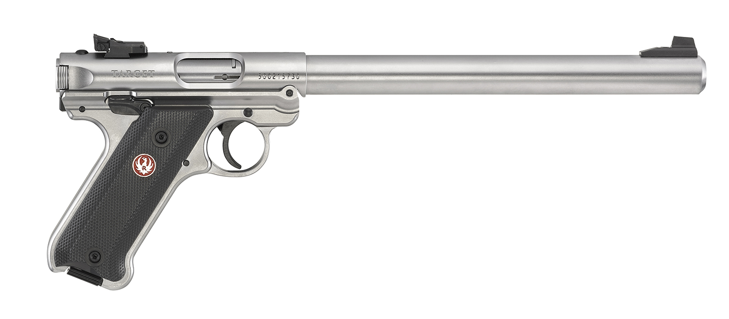 Ruger Mark IV Target .22 LR Pistol, Stainless, 10" Bull Barrel, 10+1 - Image 6