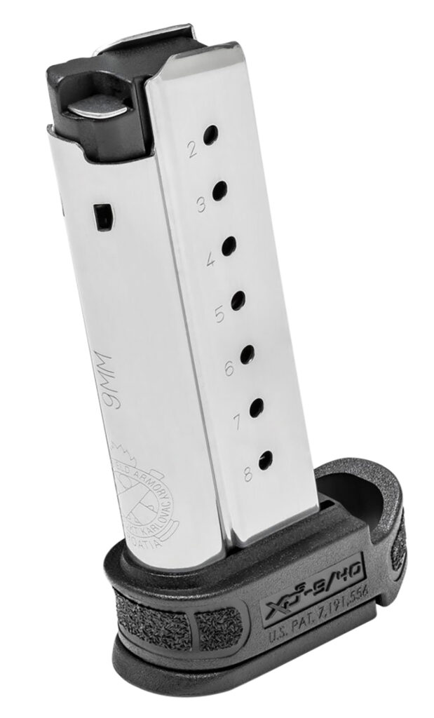Springfield Armory XD-S Mod.2 9mm 9-Round Magazine Stainless Steel With Black Sleeve for XD-S Mod.2