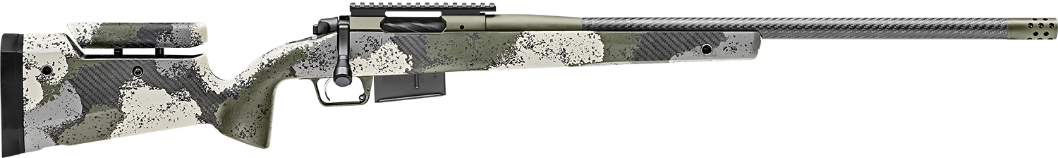 Springfield Armory Model 2020 Waypoint 6.5 PRC 24-Inch Carbon Fiber Rifle Adjustable Stock Evergreen Camo