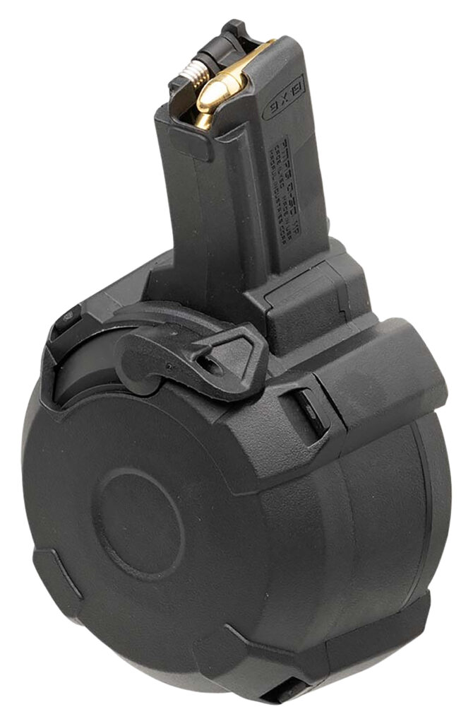 Magpul PMAG D-50 MP Drum Magazine, HK94/MP5, 9mm, 50-Round, Black