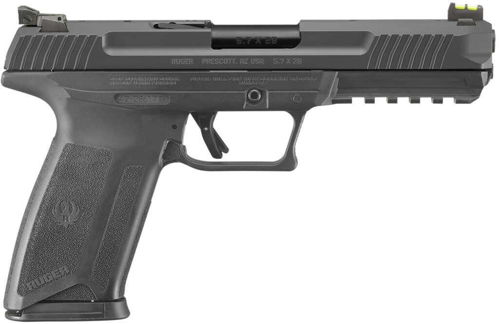 Ruger-5.7 Pro 5.7x28mm Pistol, 4.94" Barrel, 20+1, Black, Optics Ready, No Manual Safety