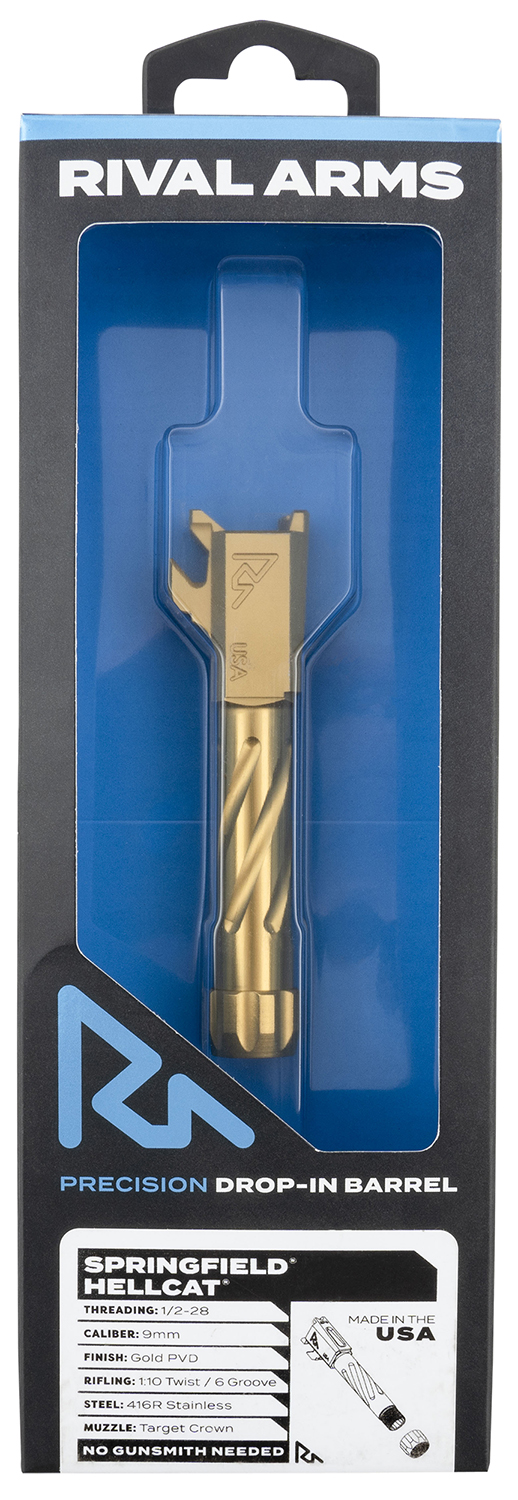 Rival Arms Precision V1 RARA20H102E Springfield Hellcat Threaded Barrel Gold PVD product image
