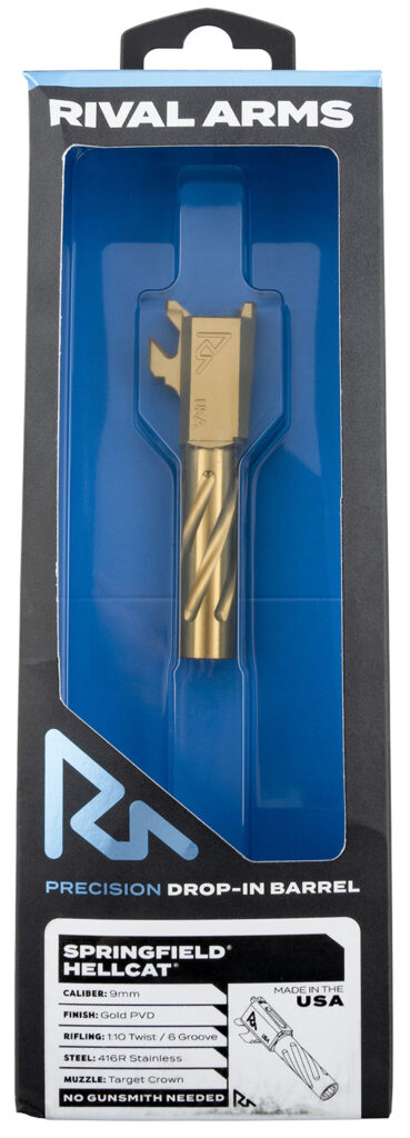 Rival Arms Precision V1 RARA20H101E Springfield Hellcat Threaded Barrel Gold PVD product image