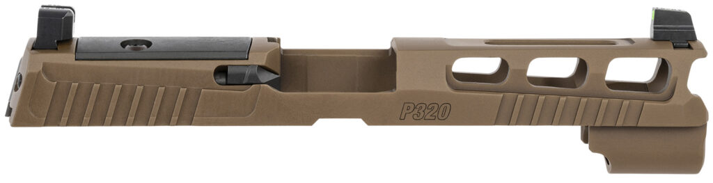 SIG Sauer P320 PRO-CUT Slide Assembly, 9mm Luger, Optic Ready, XRAY3 Sights, Coyote Brown