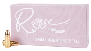 SIG Sauer ROSE 9mm Luger 115gr FMJ Ammo, 50 Rounds