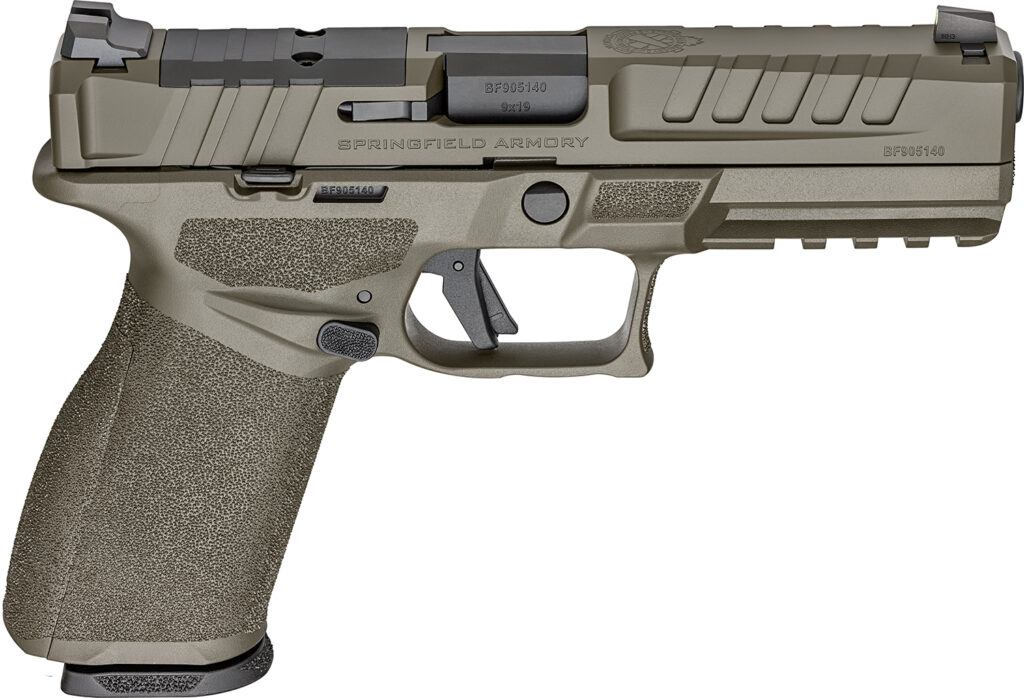 Springfield Armory Echelon 4.5F 9mm 4.5-Inch Pistol, OD Green, 17/20-Round, U-Notch Sights