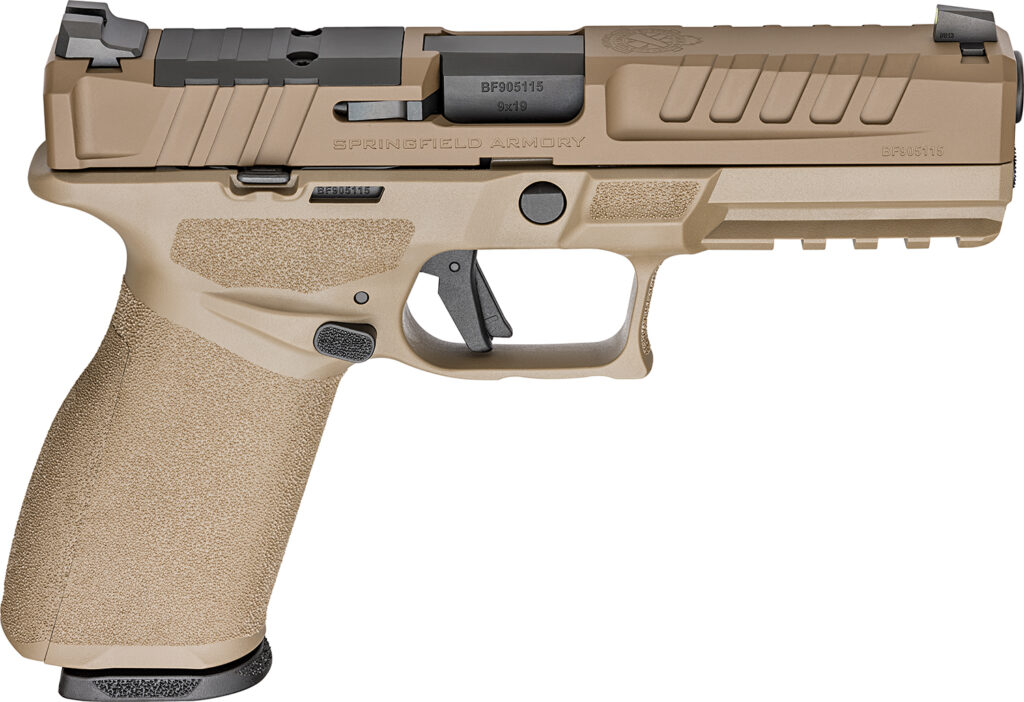 Springfield Armory Echelon 4.5F 9mm 4.5-Inch Pistol, Desert FDE, 17/20-Round, U-Notch Sights