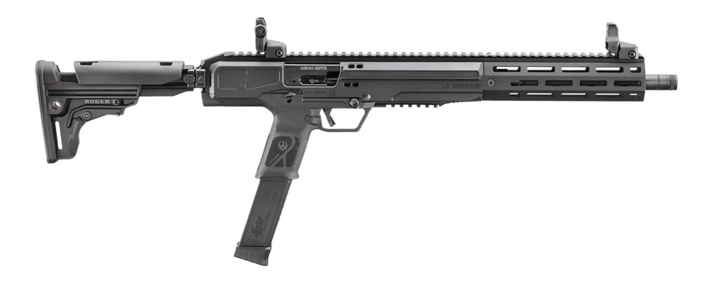 Ruger 19307 LC Carbine 10mm Auto black rifle with M-LOK handguard and folding adjustable stock