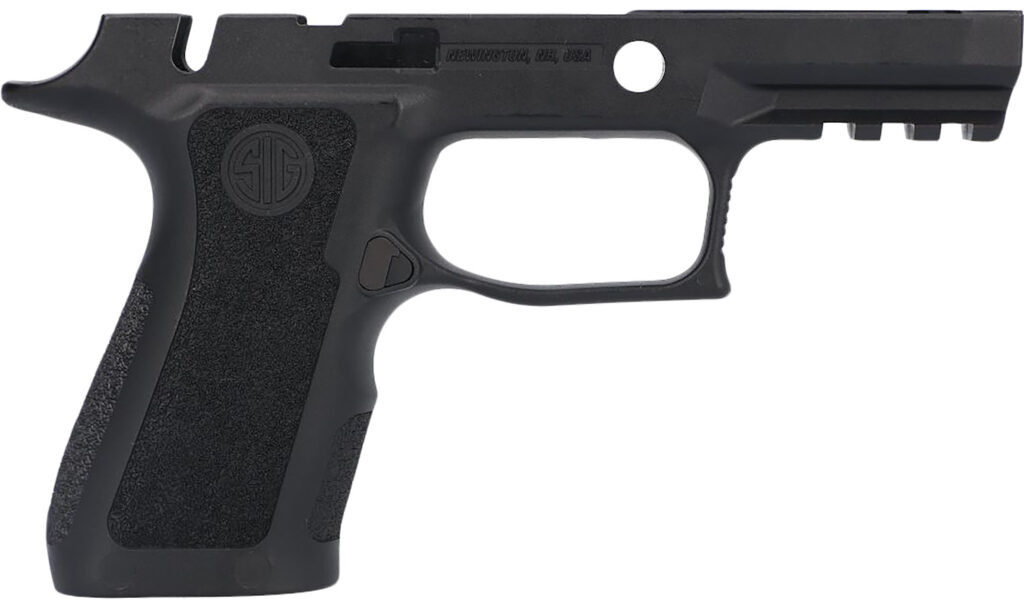SIG Sauer P320 Grip Module, Black, Polymer, Manual Safety Cut