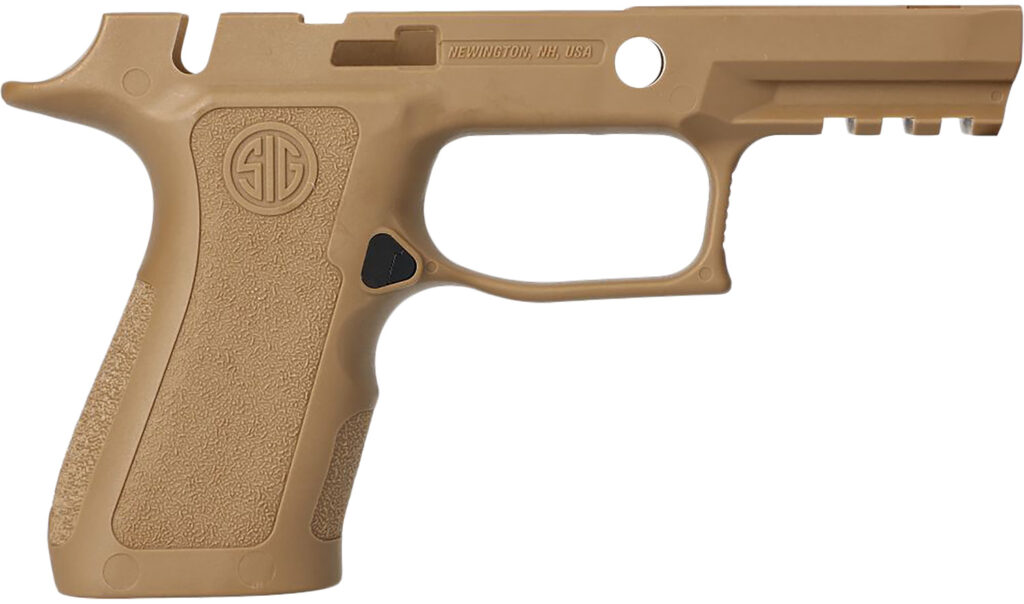 SIG Sauer P320 Grip Module, Coyote Tan, Polymer, Manual Safety Cut