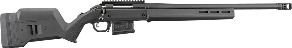Ruger American Hunter 308 Win Bolt-Action Rifle, 20" Threaded Barrel, Matte Black Finish, Magpul Hunter Stock, Right-Hand, 5+1
