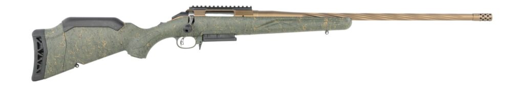 Ruger American Gen II Predator 22 Creedmoor Bolt-Action Rifle, 22" Barrel, Green Splatter Stock