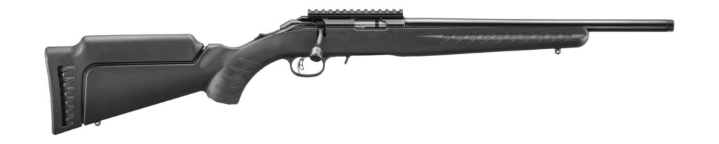 Ruger American Rimfire .22 WMR Rifle, 16.10" Threaded Barrel, Satin Blued Finish, 9+1