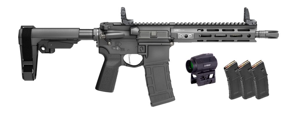 Springfield Armory SAINT Victor 300 Blackout 9.5-Inch AR Pistol 10+1 Gear Up Package SBA3 Brace Low Capacity Black product image