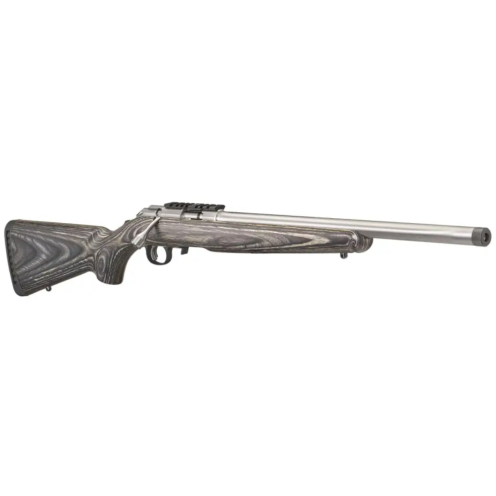 Ruger American Rimfire Target .22 LR Rifle, 18" Barrel, Stainless Finish, Black Laminate Stock