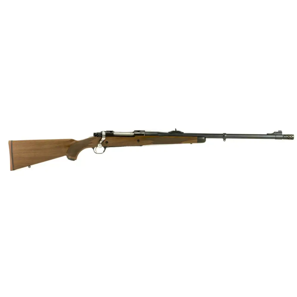 Ruger M77 Hawkeye African .375 Ruger Blued Rifle with Muzzle Brake System - Image 3