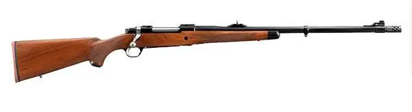 Ruger M77 Hawkeye African .375 Ruger Blued Rifle with Muzzle Brake System - Image 5
