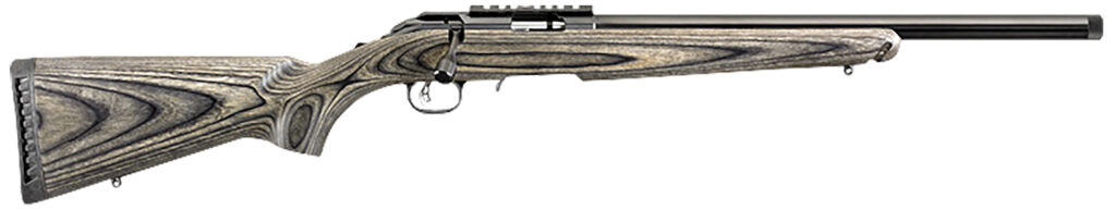 Ruger American Rimfire Target .22 WMR Rifle, 18" Threaded Barrel, Satin Blued Finish, Black Synthetic Stock, Right-Hand, 9+1