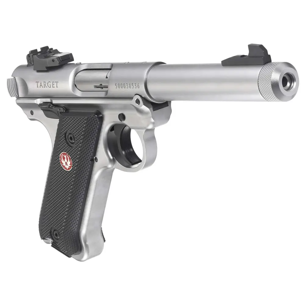 Ruger Mark IV Target .22 LR Pistol, Stainless, 5.5" Threaded Barrel, 10+1 - Image 3
