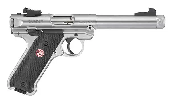 Ruger Mark IV Target .22 LR Pistol, Stainless, 5.5" Threaded Barrel, 10+1 - Image 4