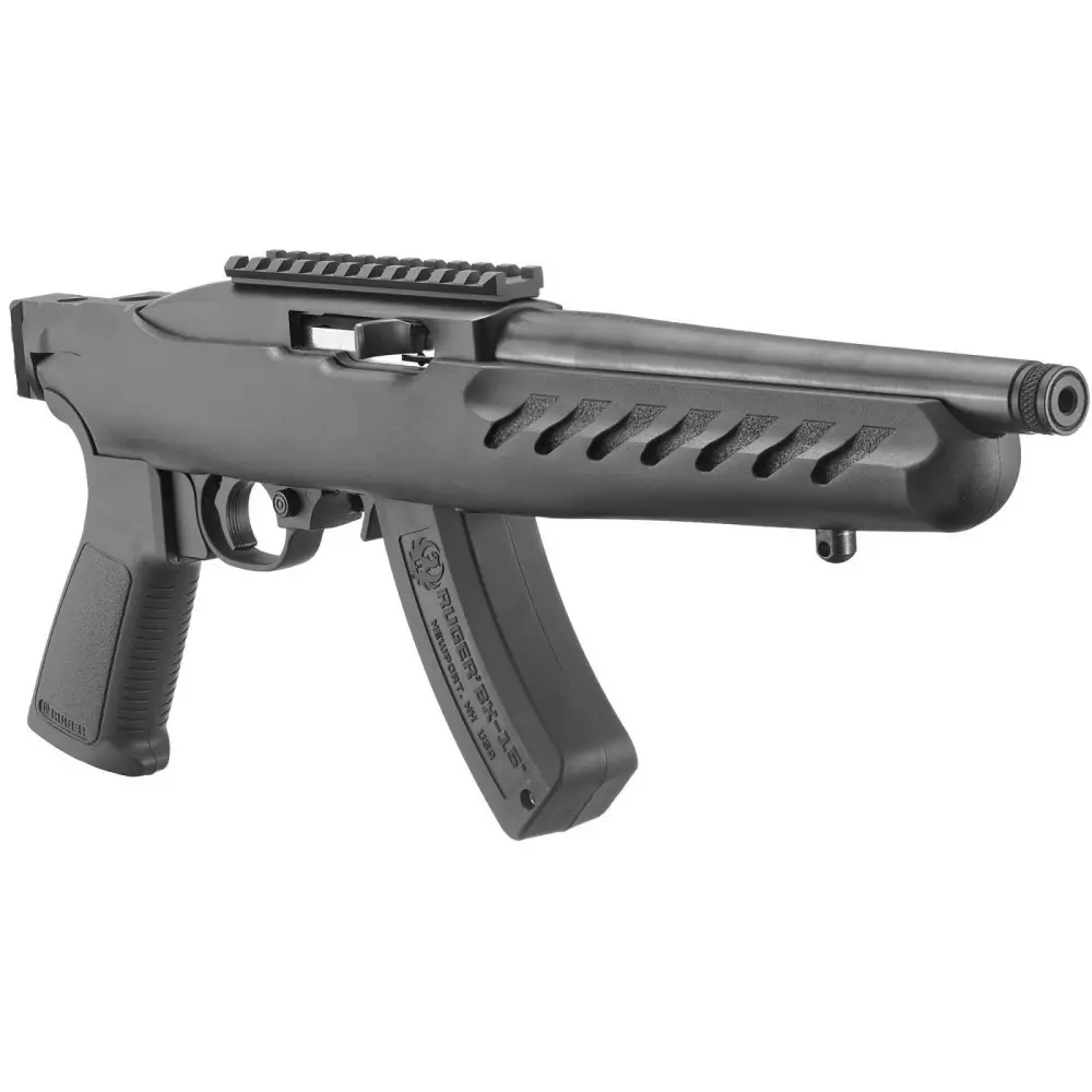 Ruger 22 Charger .22 LR pistol with 8-inch threaded barrel and matte black finish