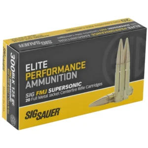 SIG Sauer Elite Ball .300 Blackout 125gr FMJ Ammo, 20 Rounds
