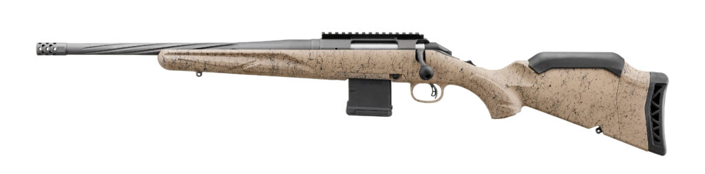 Ruger American Gen II Ranch 300 Blackout Bolt-Action Rifle, 16.10" Barrel, Cobalt Cerakote Finish, Flat Dark Earth Synthetic Stock, Left-Hand