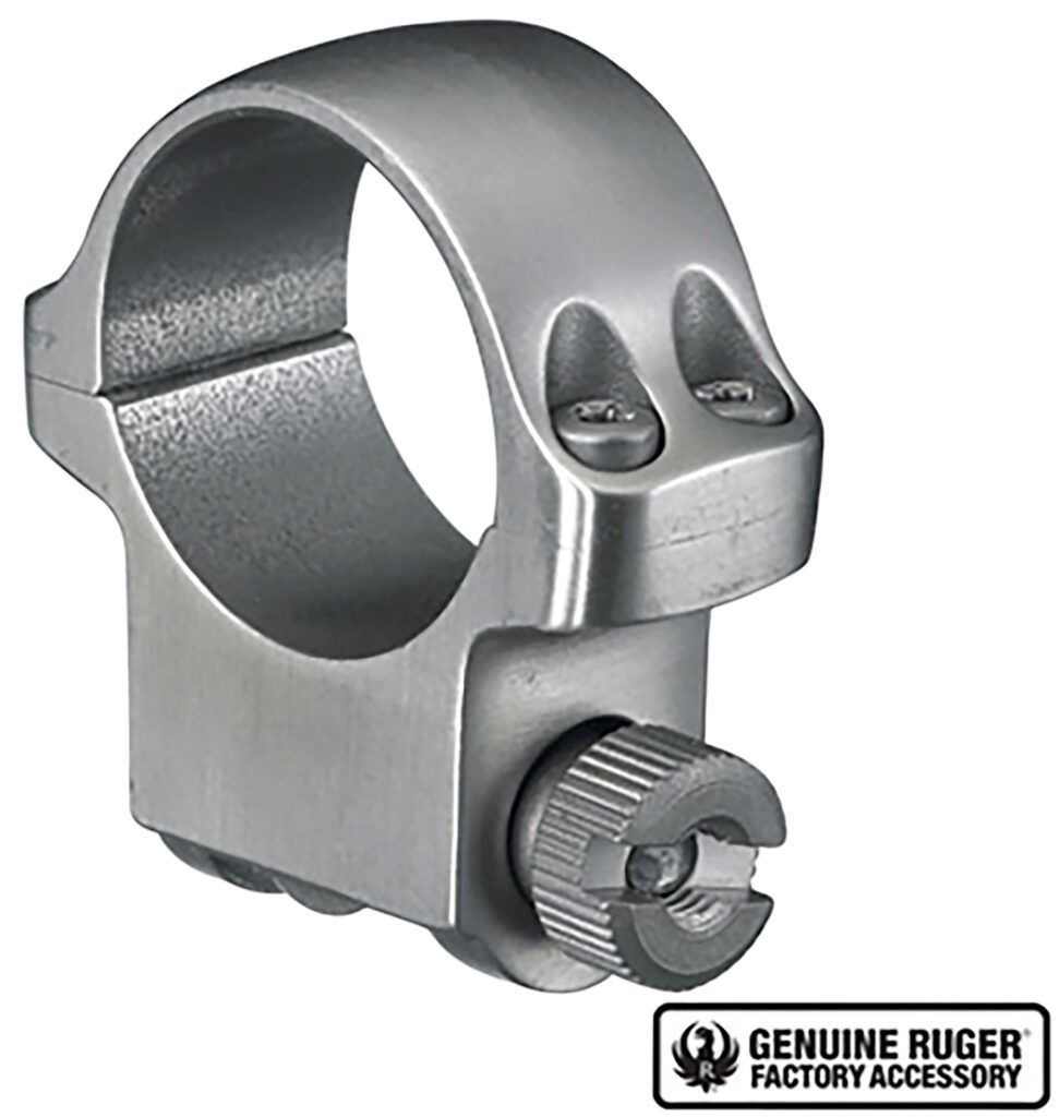Ruger 90282 4K Medium 1" Scope Ring, Stainless product image