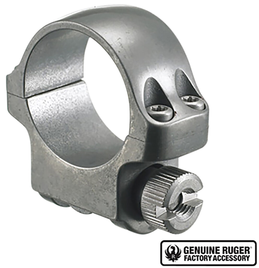 Ruger 90293 3KTG Low 1" Scope Ring, Target Grey Stainless product image