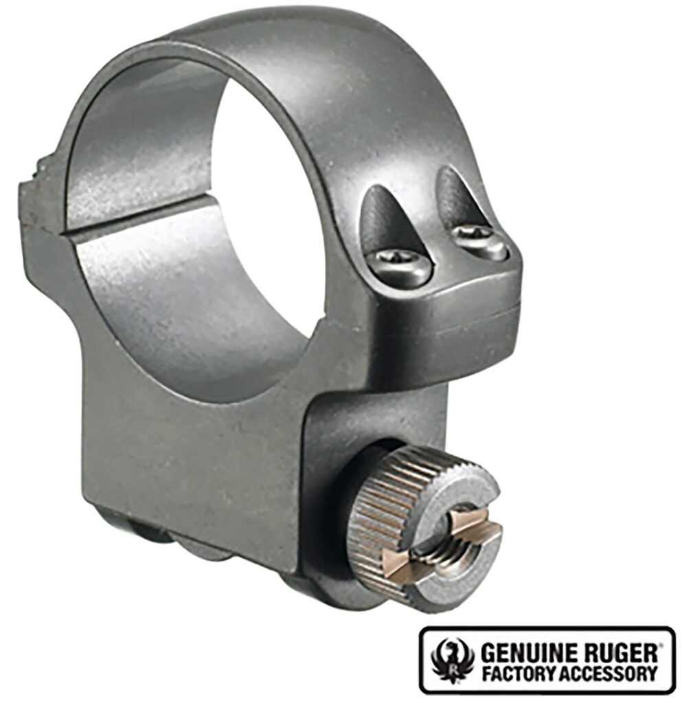 Ruger 90294 4KTG Medium 1" Scope Ring, Target Grey Stainless product image
