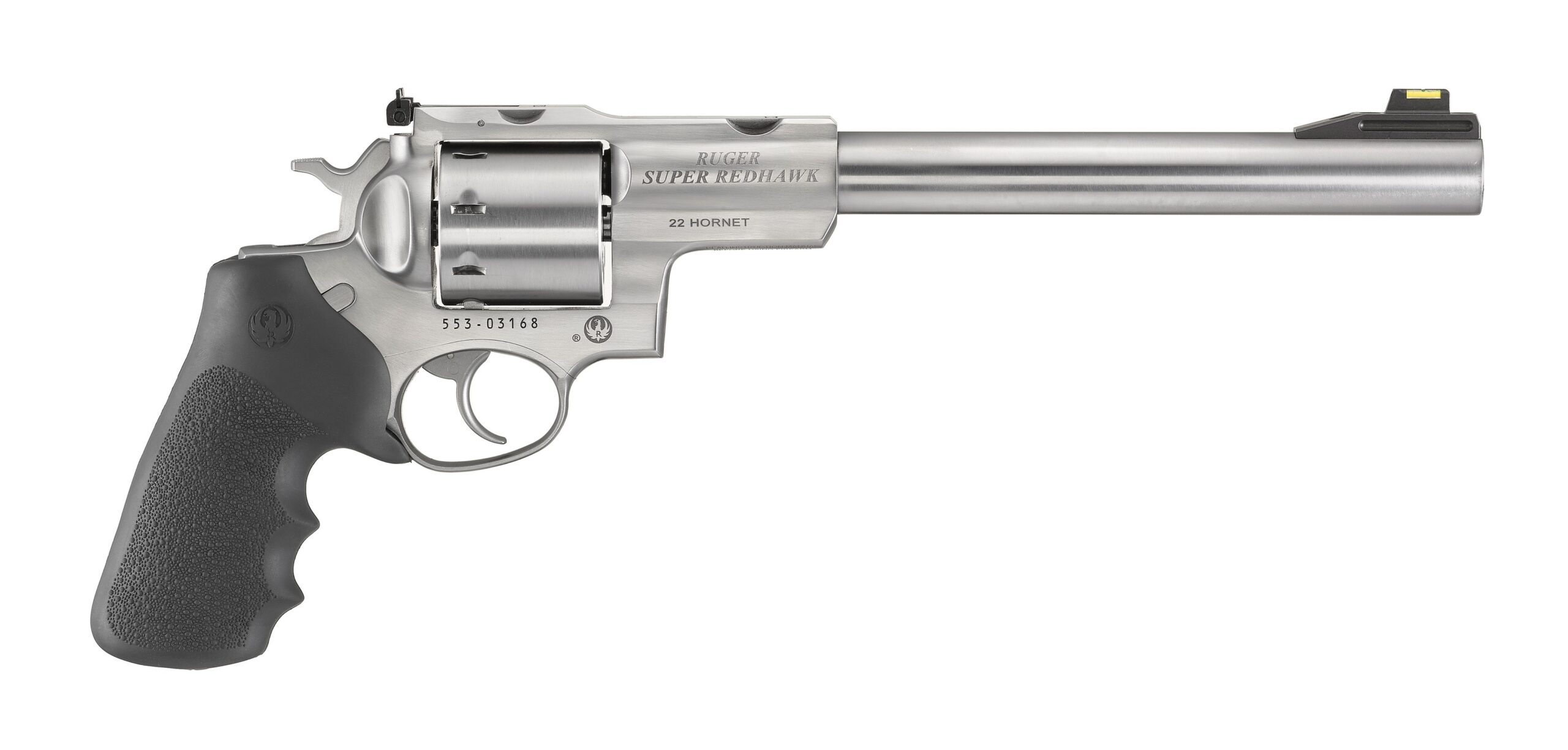 Ruger Super Redhawk .22 Hornet Revolver, 9.5" Barrel, 6-Round, Hogue Tamer Grip, Stainless - Image 2