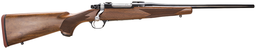 Ruger Hawkeye Compact 243 Win Bolt-Action Rifle, 16.50" Barrel, Satin Blued Finish, American Walnut Stock, Right-Hand, 4+1