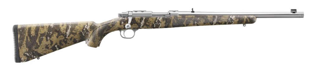 Ruger 77/44 .44 Rem Mag 16-Inch, Camo Stock, Stainless Finish