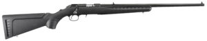 Ruger American Rimfire .22 WMR Rifle, 22" Barrel, Satin Blued Finish, Black Synthetic Stock, Right-Hand, 9+1