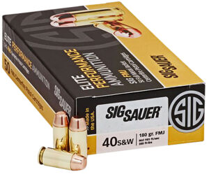 SIG Sauer Elite Ball .40 S&W 180gr FMJ Ammo, 50 Rounds