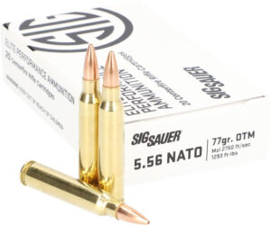 SIG Sauer 5.56 NATO 77gr OTM Ammo, 20 Rounds
