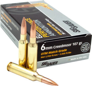 SIG Sauer 6mm Creedmoor 107gr OTM Ammo, 20 Rounds