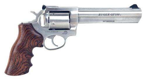 Ruger GP100 .357 Magnum Revolver, 6" Barrel, Stainless, TALO product image
