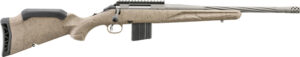 Ruger American Gen II Ranch 6mm ARC Bolt-Action Rifle, 16.1" Barrel, Cobalt Cerakote Finish, Flat Dark Earth Splatter Synthetic Stock