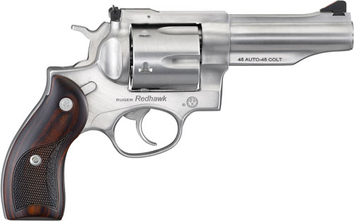 Ruger Redhawk .45 ACP Revolver, 4.2" Barrel, 6-Round, Hardwood Grip, Stainless
