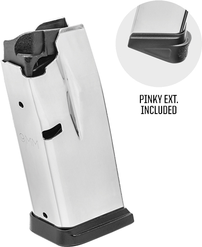 Springfield Armory Hellcat 9mm 10-Round Magazine With Pinky Extension Stainless Steel - Image 4