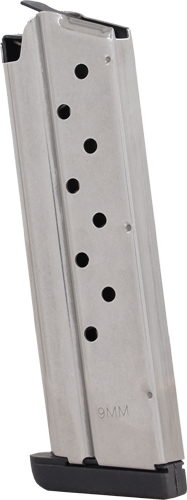 Springfield Armory 1911 9mm 9-Round Magazine Stainless Steel With Slam Pad - Image 2